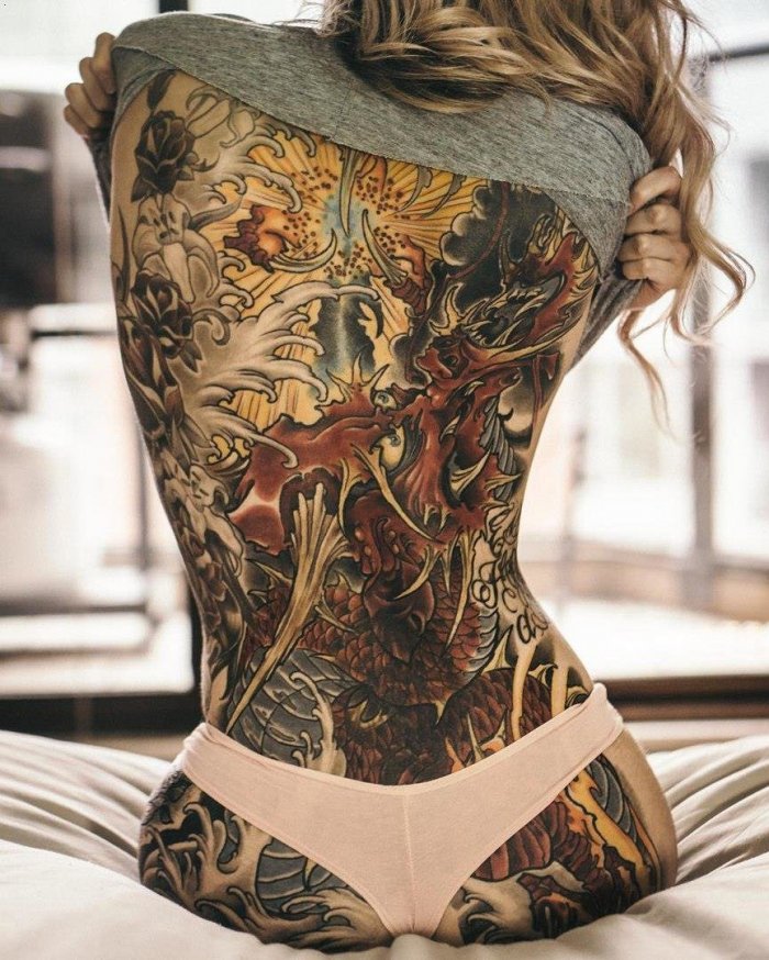 Самые красивые тату на спине