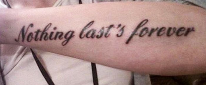 Татуировки ты не вечна