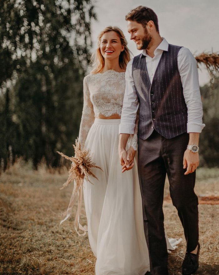 Свадебный образ в стиле рустик