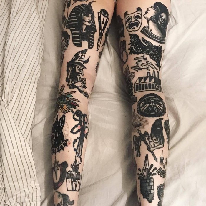 Рукав с маленькими тату