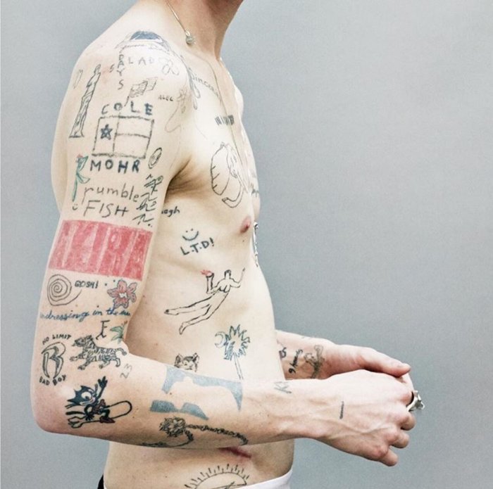 Тату рукав для мужчин Минимализм