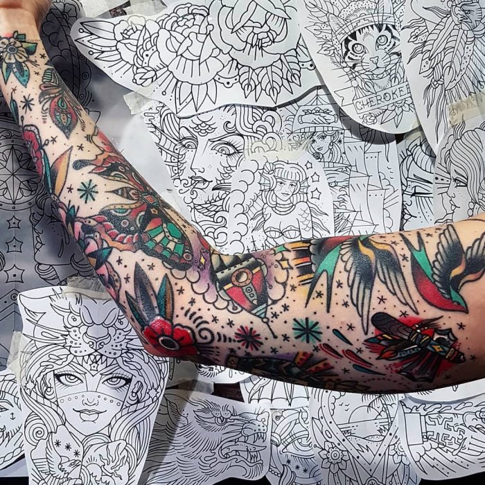 Тату в разных стилях