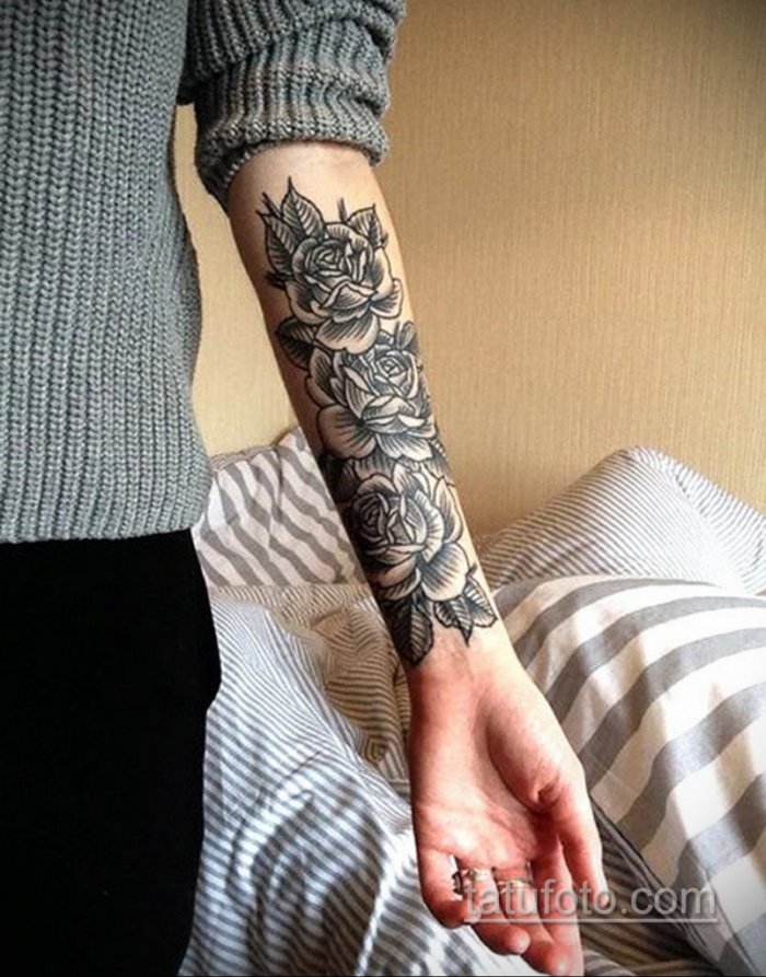 Тату от запястья до локтя