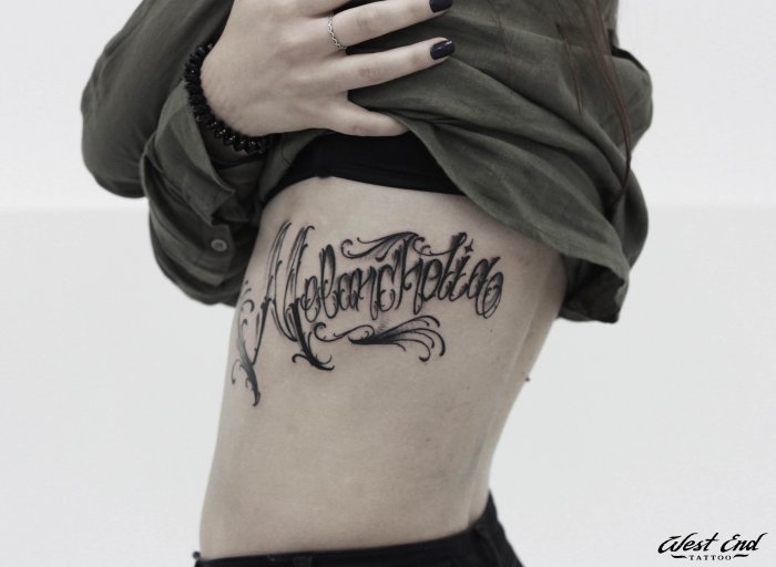 Иероглифы на ребрах