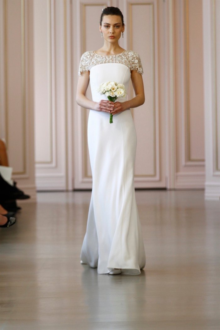 Зара в свадебном платье от Оскара де ла рента