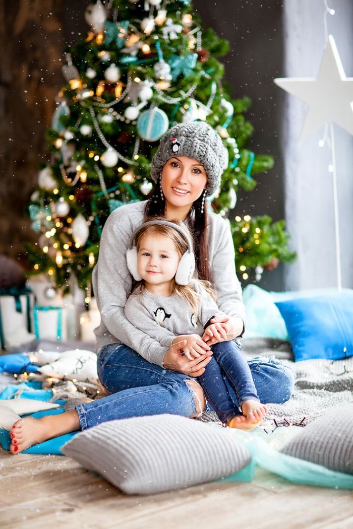 Новогодняя фотосессия семья