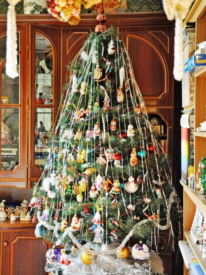 Украсить елку в ретро стиле