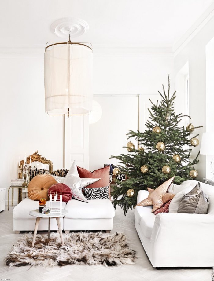 Новогодний интерьер в скандинавском стиле