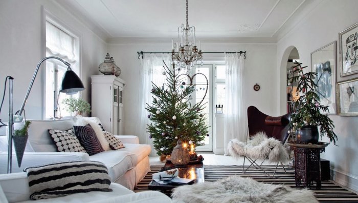 Скандинавский интерьер новый год