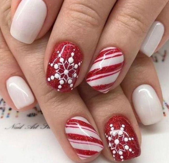 Идеи новогоднего маникюра