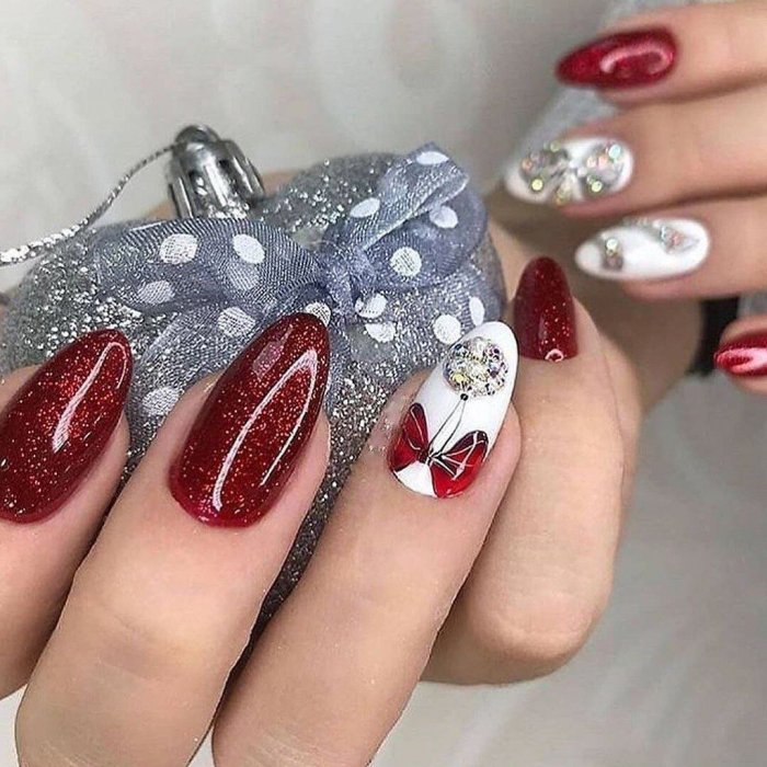Ногти на новый год длинные