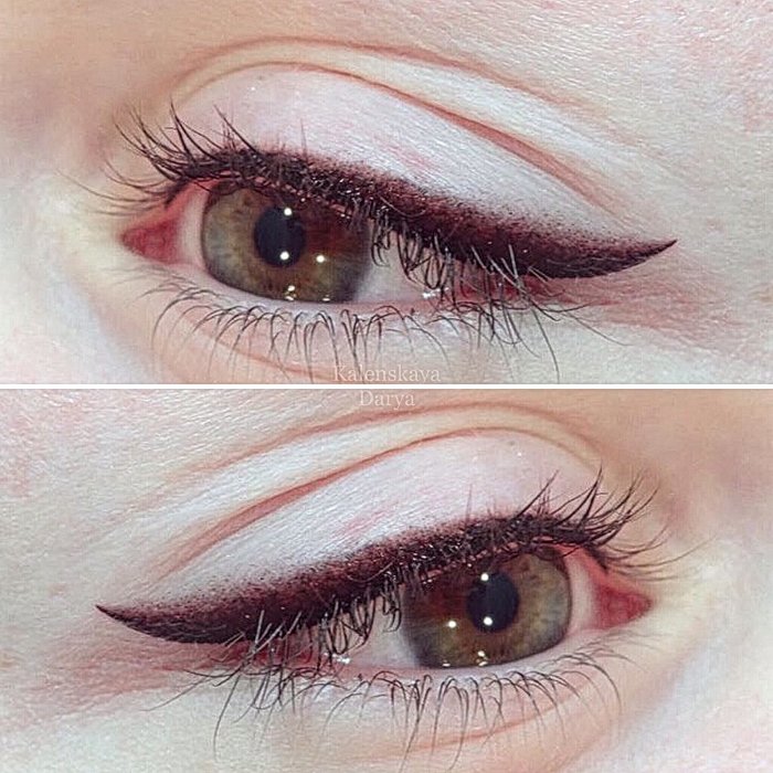 Перманентный макияж растушеванная стрелка