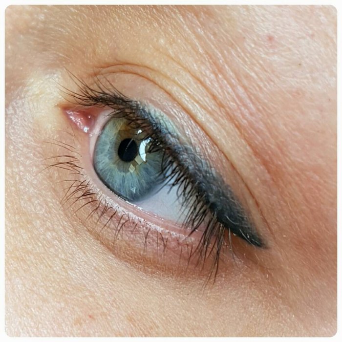 Татуаж век межресничное пространство с растушевкой