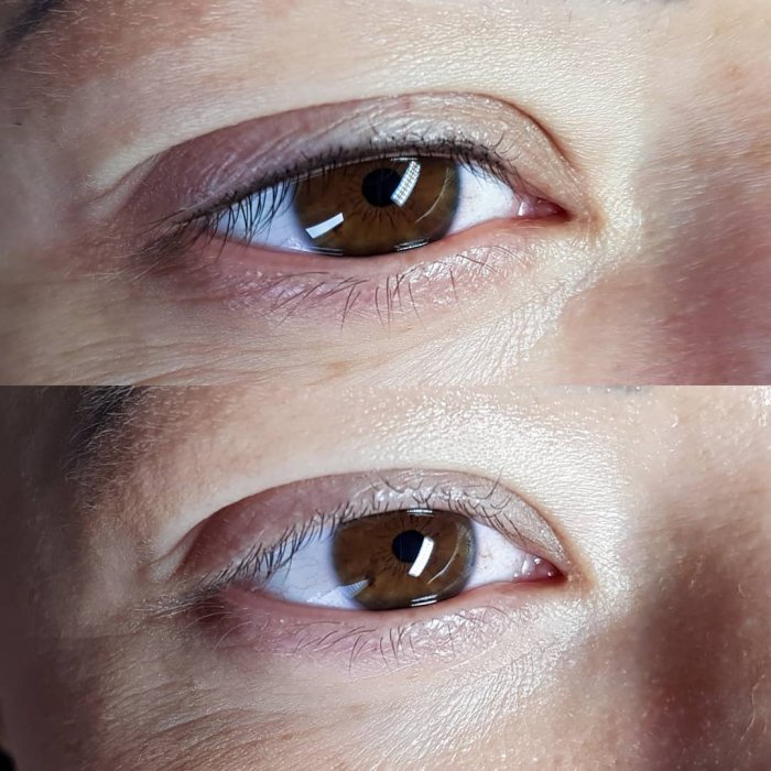 Перманентный макияж век межресничка