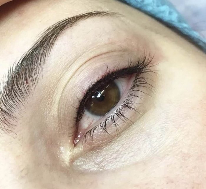 Перманентный макияж век межресничка