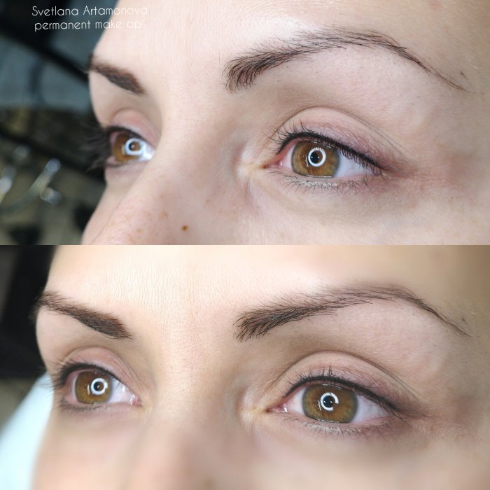Межресничный татуаж
