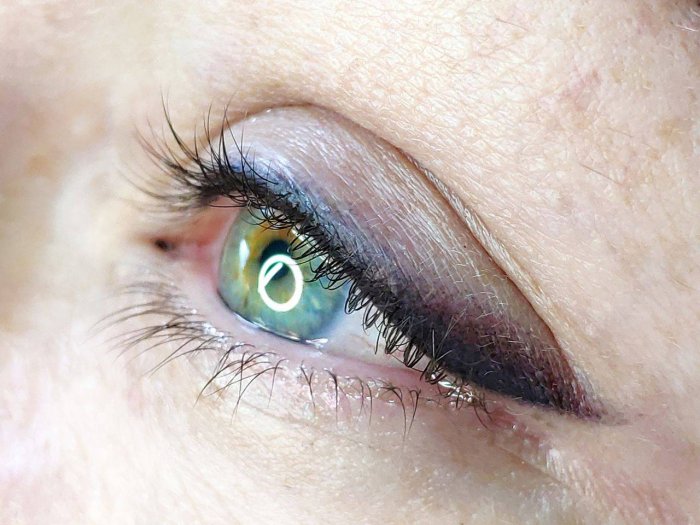 Перманентный макияж межресничного пространства с растушевкой