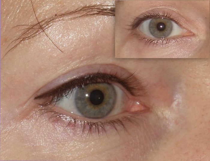 Прорисовать межресничное пространство