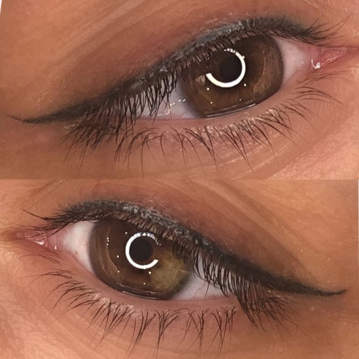 Межресничный татуаж век