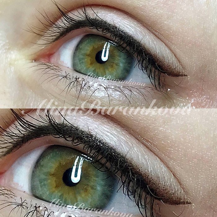 Перманентный макияж межресничного пространства Нижнего века