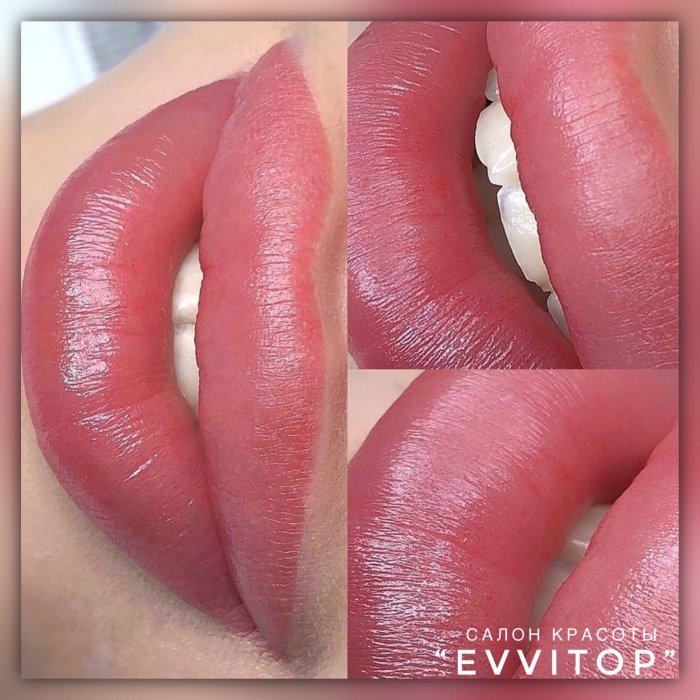 Нюдовый цвет губ перманентный макияж