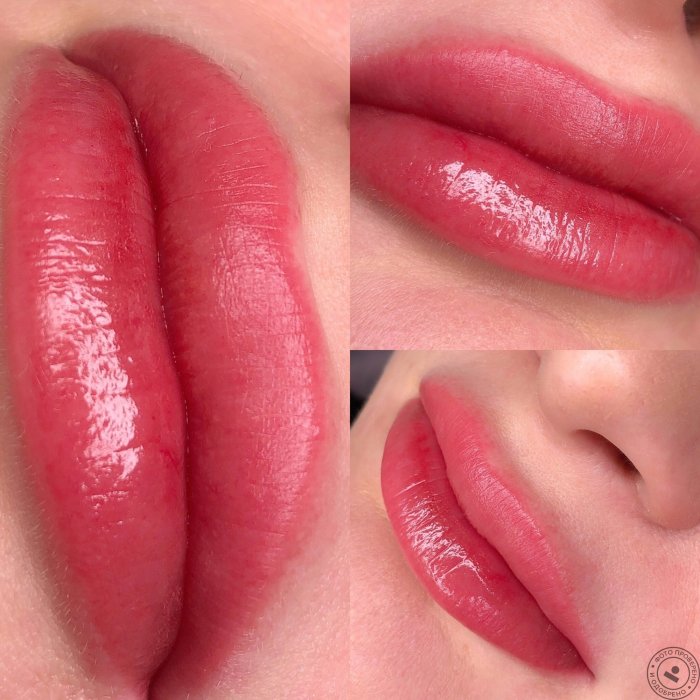 Пудровые губы Акварельная