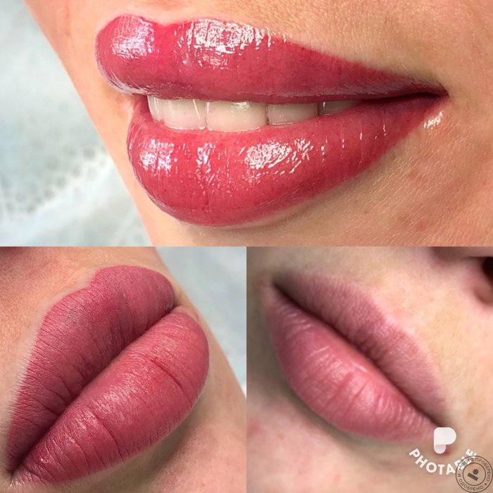 Перманентный макияж губ оттенки