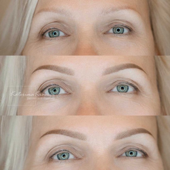 Перманент светлые брови