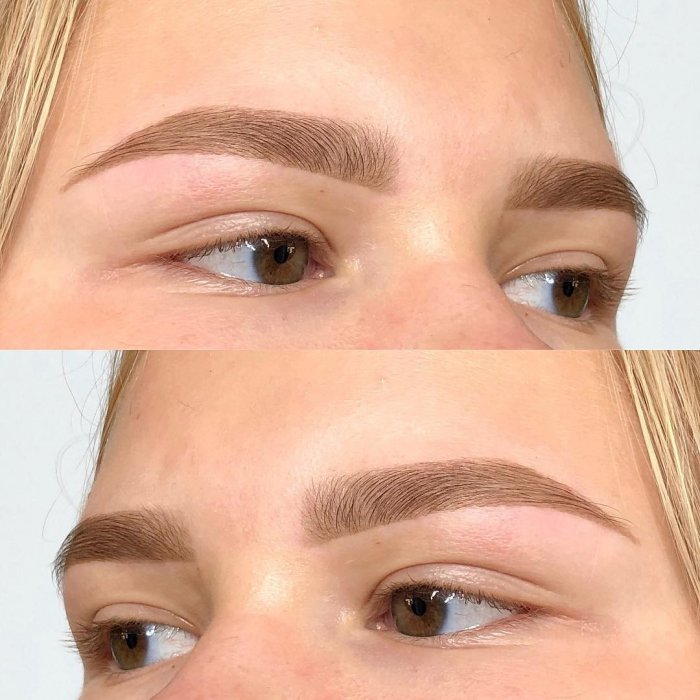 Татуаж бровей на светлые волосы