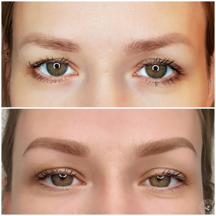 Пергаментное напыление бровей