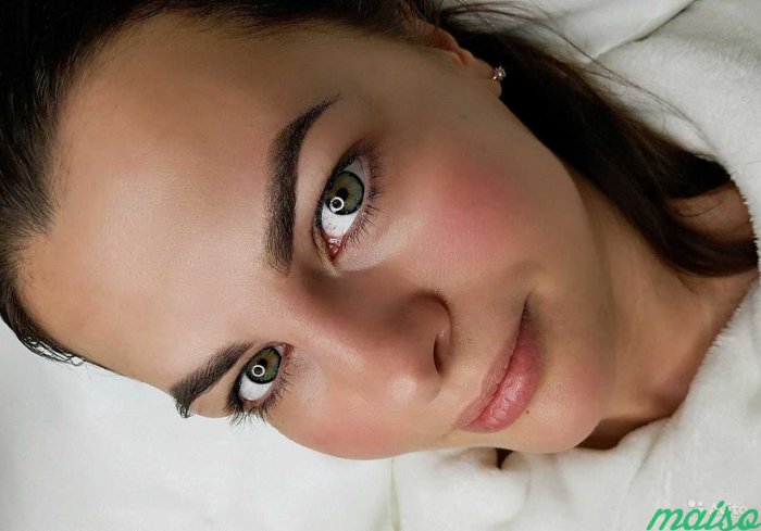 Пудровые брови для брюнеток