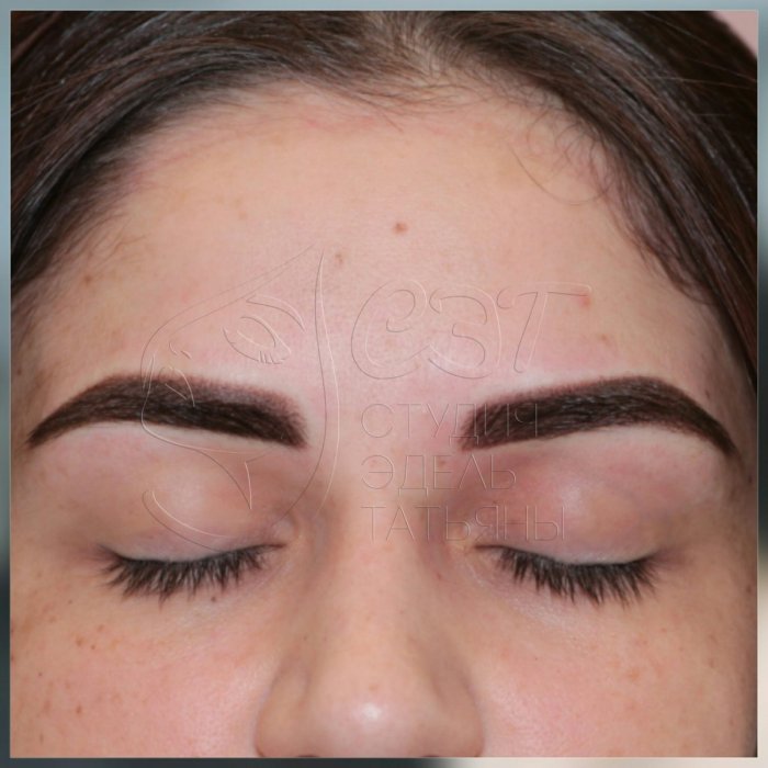 Перманентный макияж бровей оттенки для брюнеток