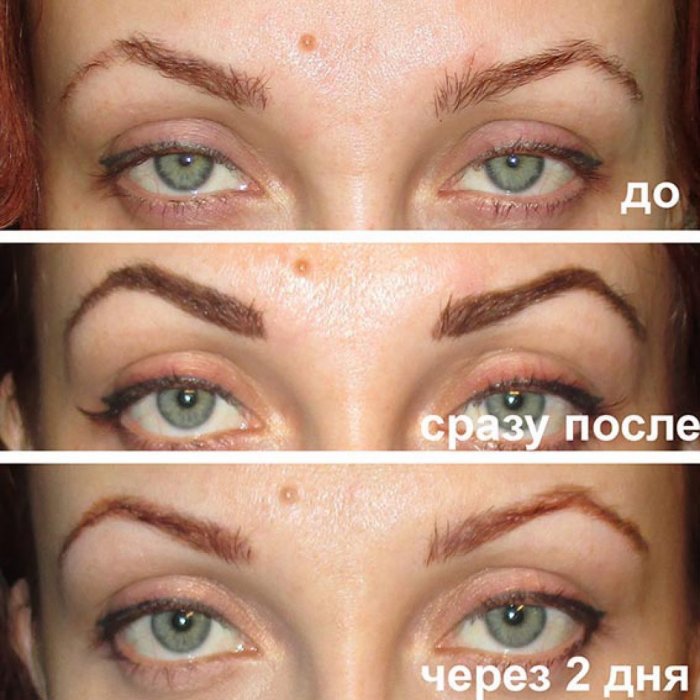 Рыжие брови после татуажа