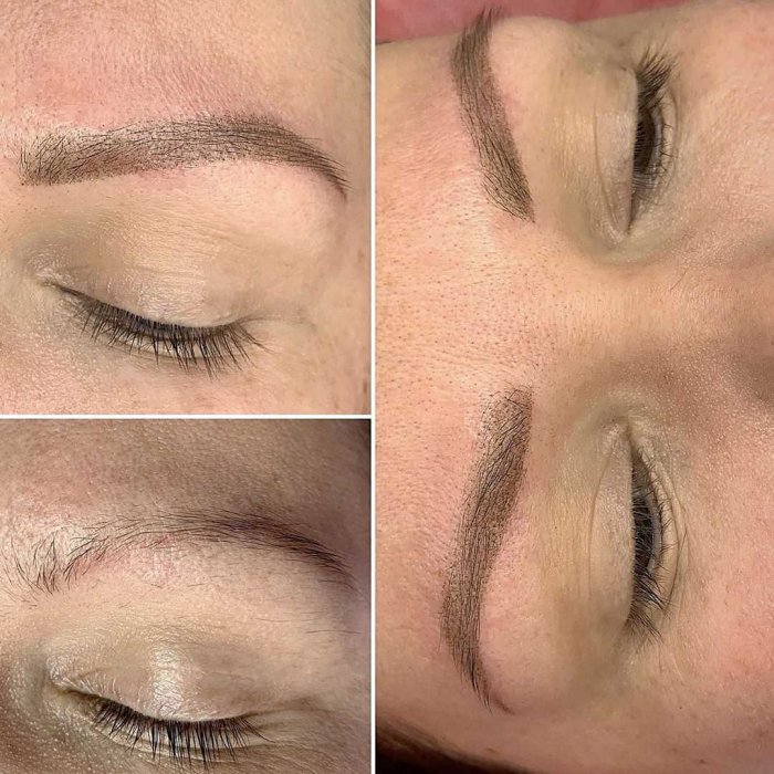 Старый перманентный макияж бровей