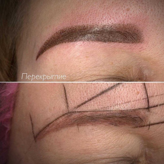 Перекрытие старого татуажа