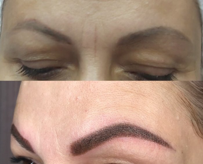 Исправление старого татуажа