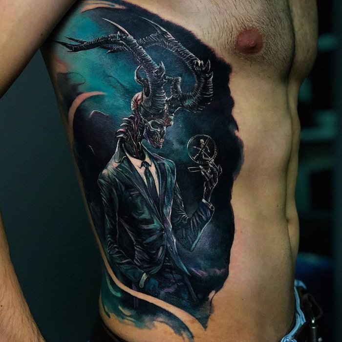 Тату фэнтези на плече мужские
