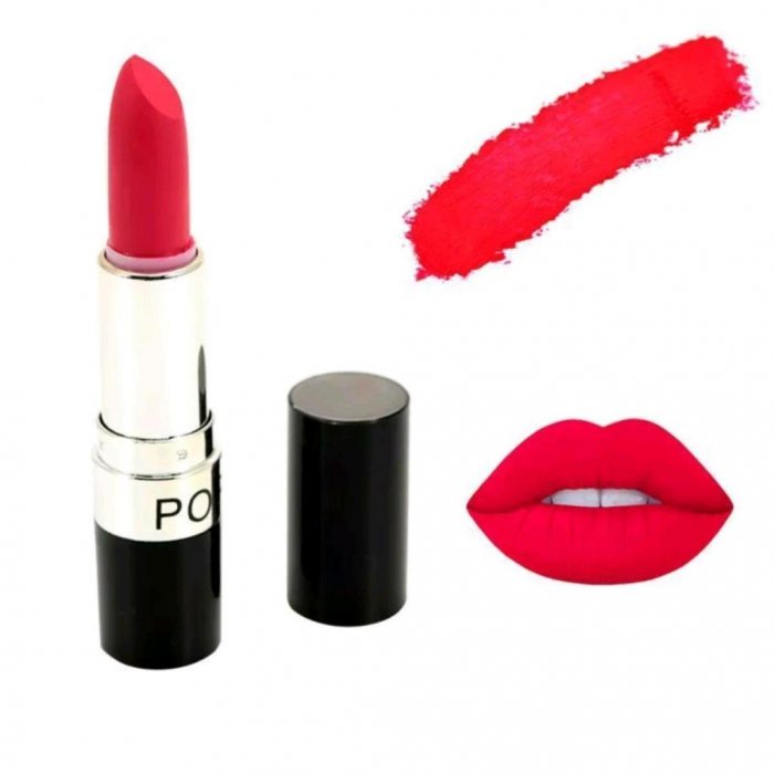 Алая матовая помада