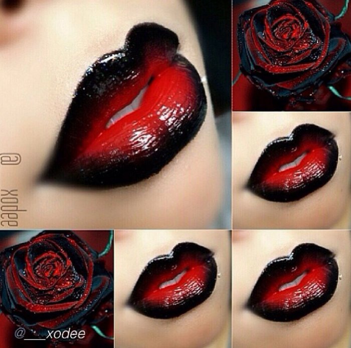 Блондинка с черными глазами