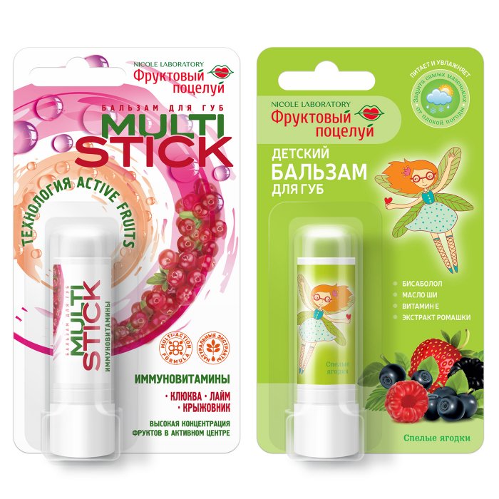 Фруктовый поцелуй помада гигиеническая банан 3,5г