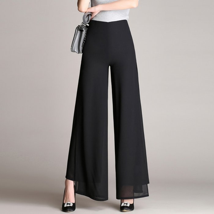 Брюки палаццо неширокие