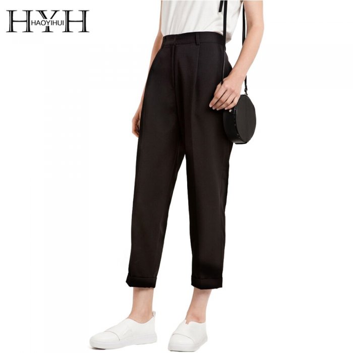 Брюки черные женские свободные