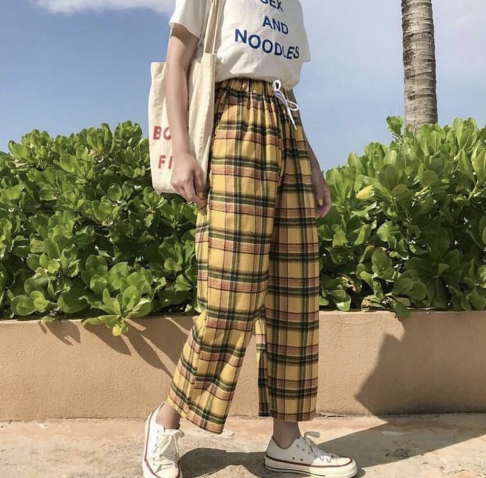 Корейские штаны в клетку