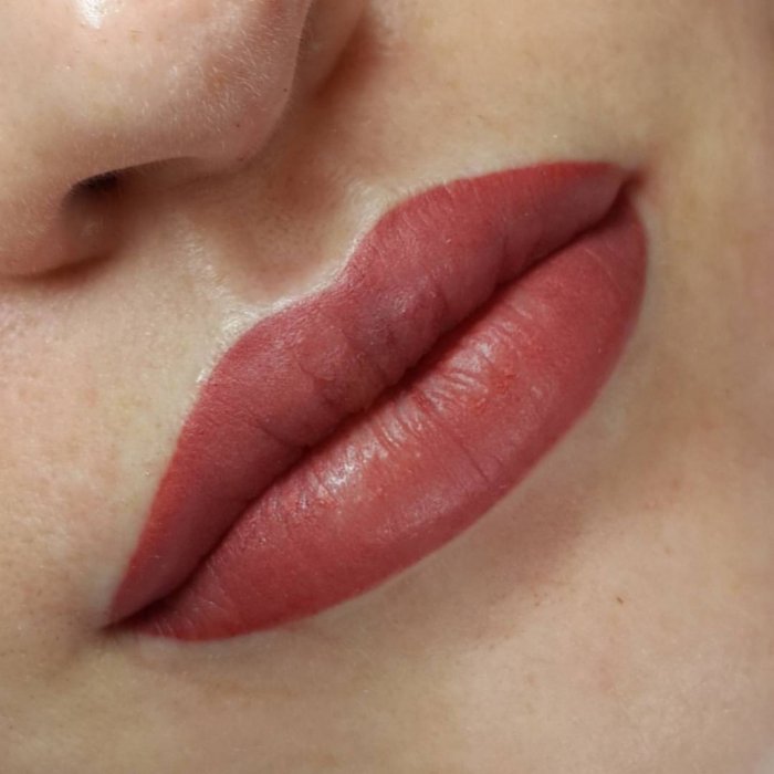 Перманентный макияж губ оттенки