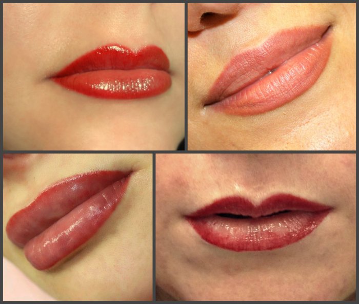 Татуаж губ с растушевкой палитра цветов