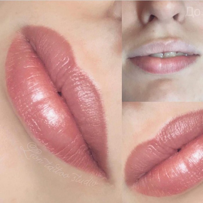 ПМ губ помадный эффект
