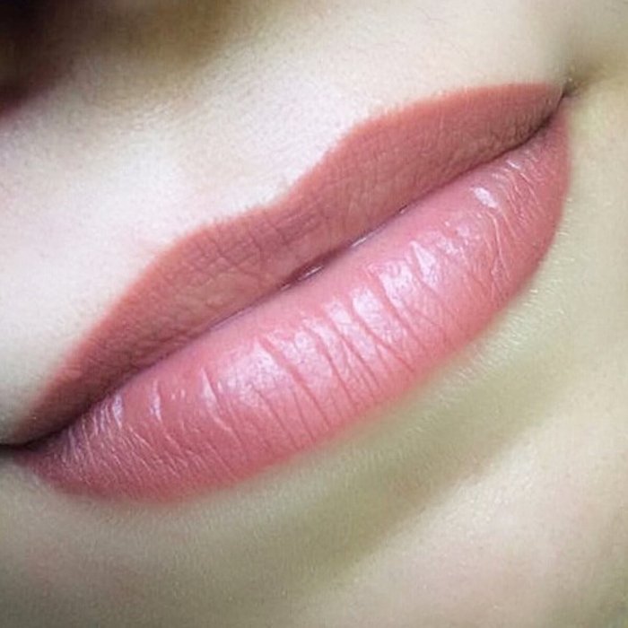Пергаментный макияж губ