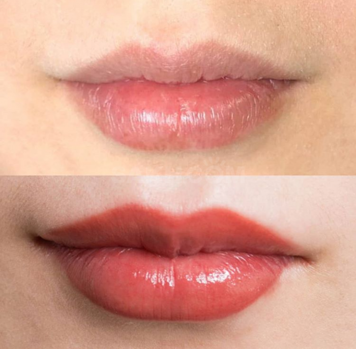 Перманентный макияж губ нюдовый