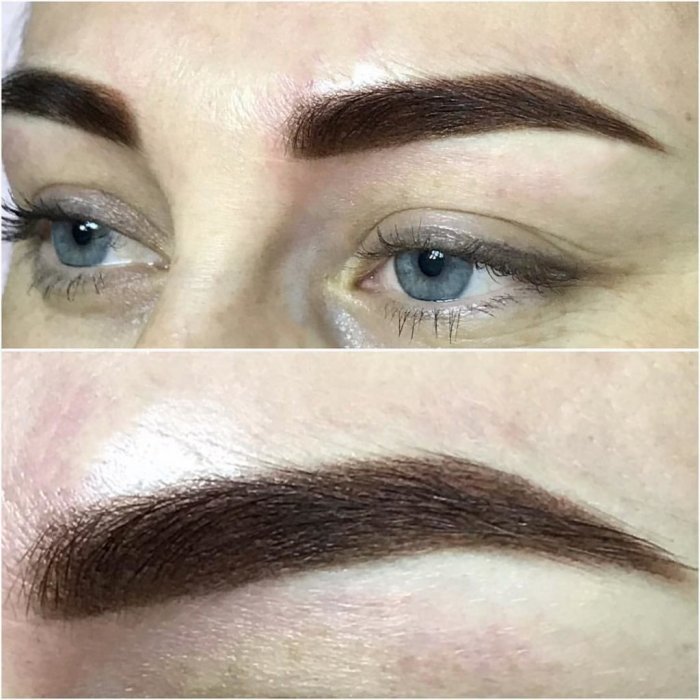 Перманентный макияж бровей Горький шоколад