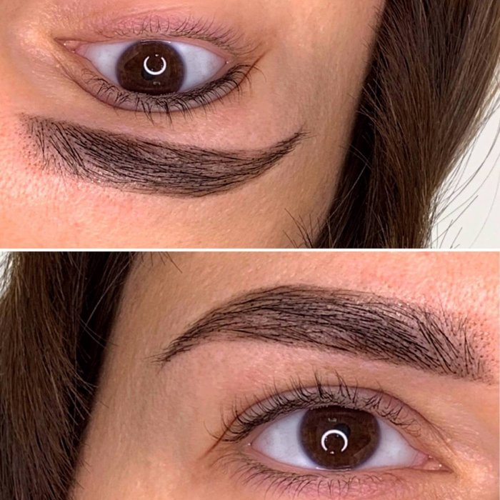 Брови татуаж напыление тонкие